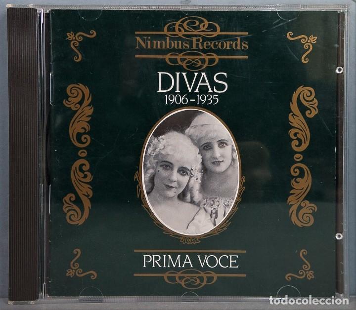 CDs de m&uacute;sica: CD. Divas. 1906-1935. PRIMA VOCE - Foto 1