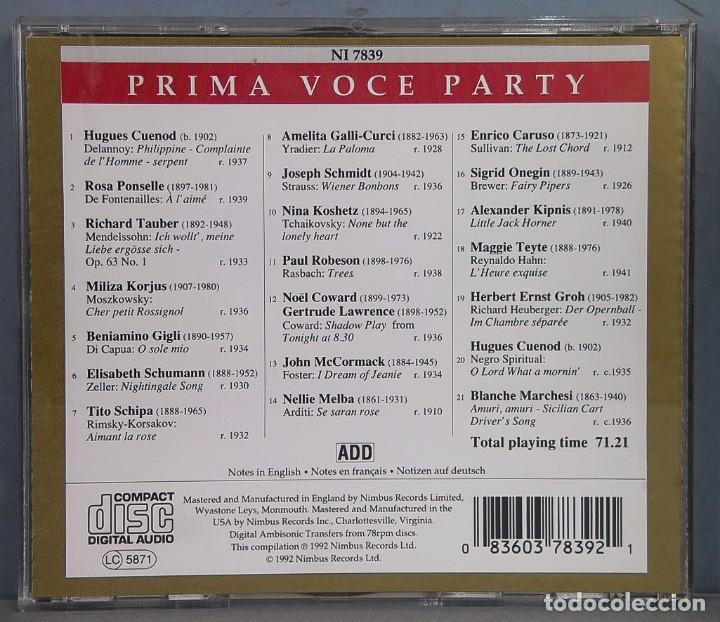 CDs de m&uacute;sica: CD. PRIMA VOCE PARTY - Foto 2