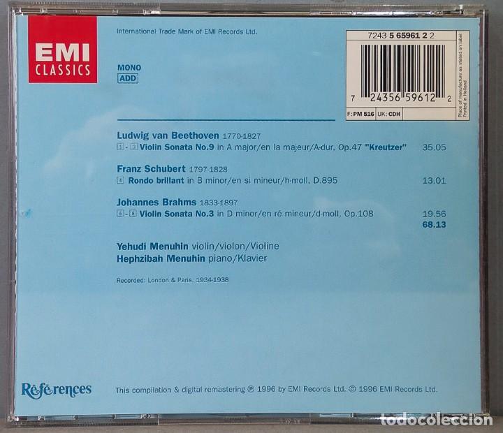 CDs de m&uacute;sica: CD. BEETHOVEN. SCHUBERT. BRAHMS. MENUHIN - Foto 2