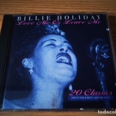 CDs de Música: CD DE BILLIE HOLIDAY - LOVE ME OR LEAVE ME - COMO NUEVO | HALLMARK |
