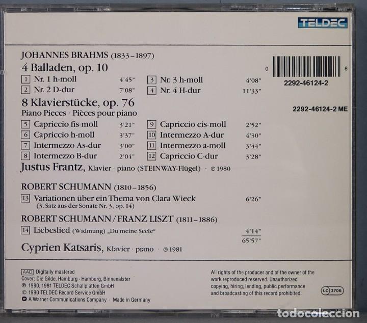 CDs de m&uacute;sica: CD. BRAHMS. BALLADEN - Foto 2