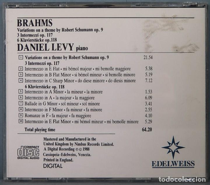 CDs de m&uacute;sica: CD. BRAHMS. LEVY. PIANO - Foto 2