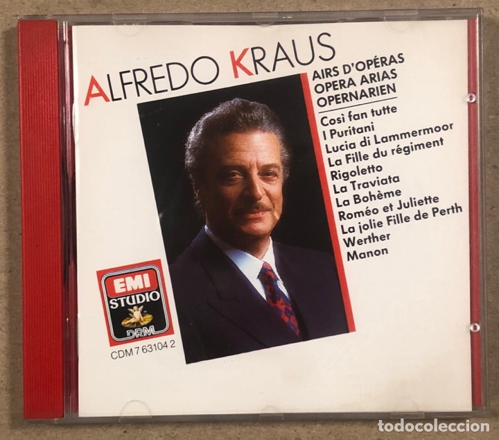 CDs de m&uacute;sica: ALFREDO KRAUS, OPERA ARIAS. CD. EMI 1987. - Foto 1