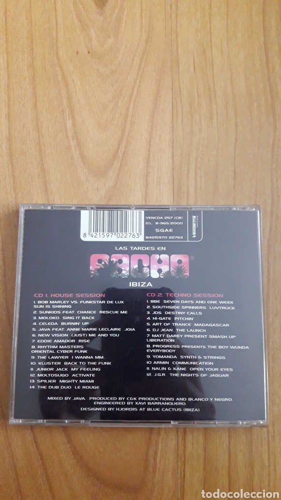 CDs de m&uacute;sica: DOBLE CD LAS TARDES EN IBIZA PACH&Aacute; 2000. DJ JAVA - Foto 2
