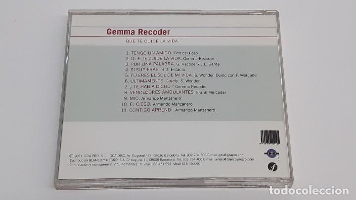 CDs de m&uacute;sica: CD GEMMA RECORDER - QUE TE CUIDE LA VIDA - Foto 3