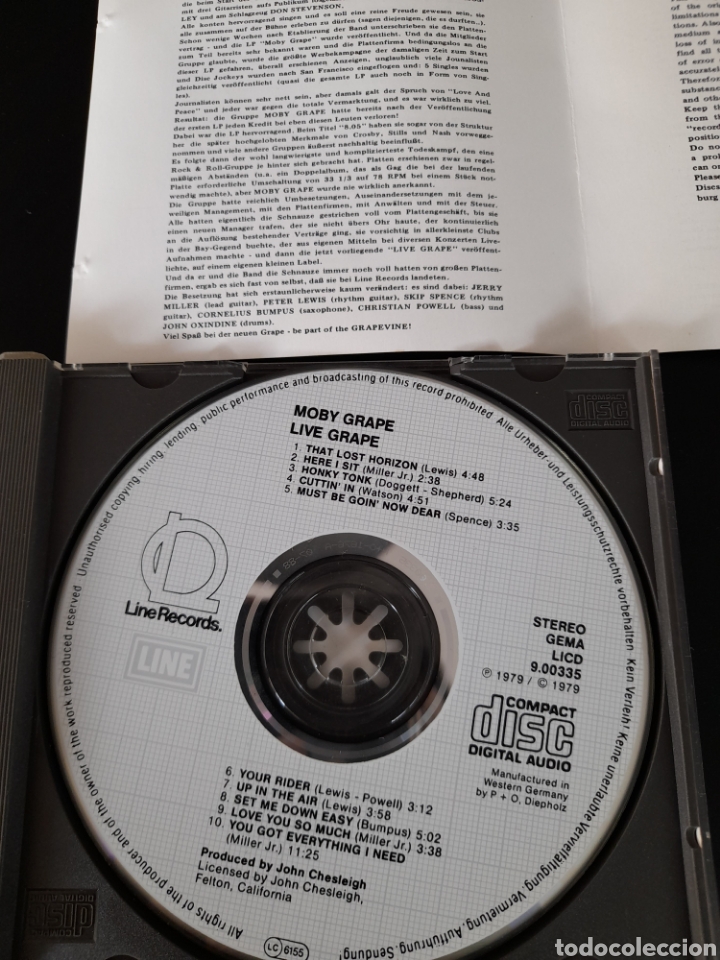 CDs de m&uacute;sica: MOBY GRAPE. LIVE GRAPE - Foto 2