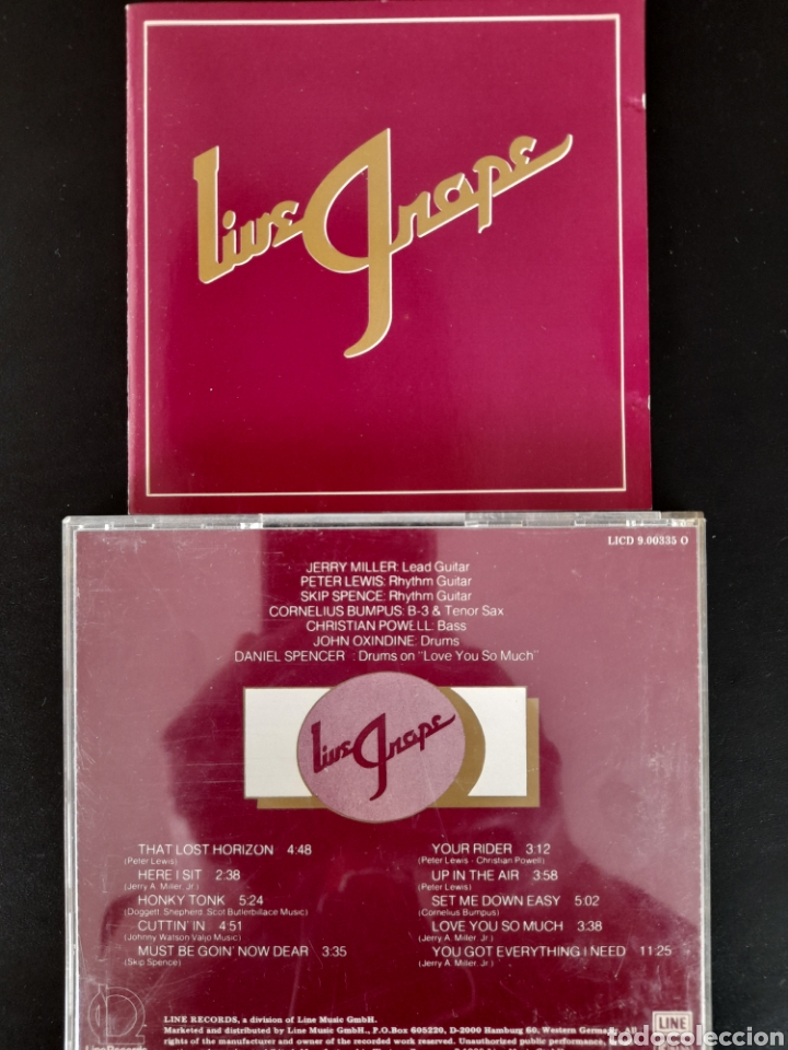 CDs de m&uacute;sica: MOBY GRAPE. LIVE GRAPE - Foto 1