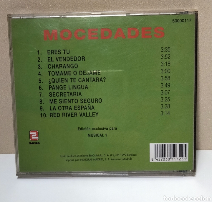 CDs de m&uacute;sica: MOCEDADES 1992(edici&oacute;n exclusiva) - Foto 3
