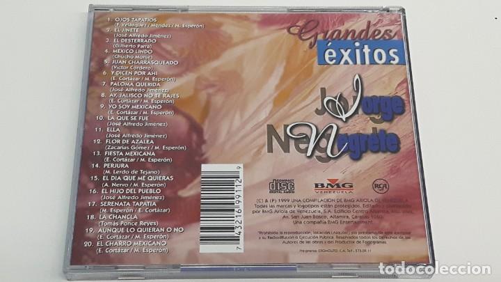 CDs de m&uacute;sica: CD JORGE NEGRETE - GRANDES &Eacute;XITOS - COMO NUEVO - Foto 3