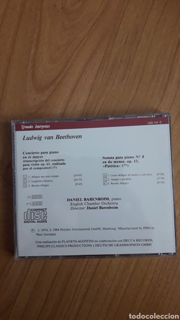 CDs de m&uacute;sica: BEETHOVEN. BARENBOIM - Foto 2