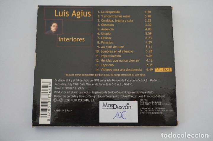 CDs de m&uacute;sica: CD - LUIS AGIUS - INTERIORES - Foto 5