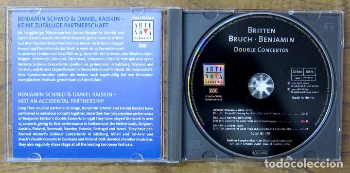 CDs de m&uacute;sica: BENJAMIN, BRITTEN, BRUCH - DOUBLE CONCERTOS - 2002 - - Foto 2