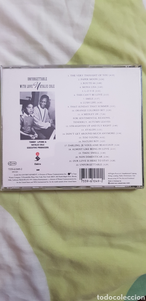 CDs de m&uacute;sica: CD NATALIE COLE (UNFORGETTABLE) - Foto 2