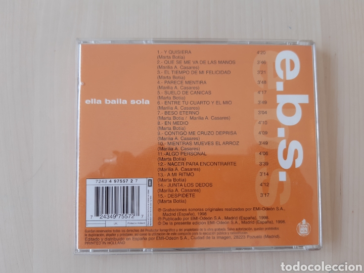 CDs de m&uacute;sica: CD Ella Baila Sola - EBS - Foto 2