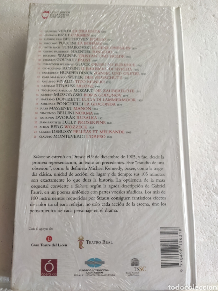 CDs de m&uacute;sica: Salom&eacute;. Strauss. Libro +CD Nuevo Precintado - Foto 2