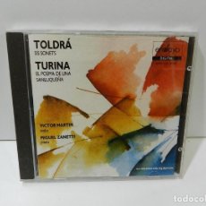 CDs de Música: DISCO CD. TOLDRÁ, TURINA ‎– SIS SONETS, EL POEMA DE UNA SANLUQUEÑA. COMPACT DISC.. Lote 271571448
