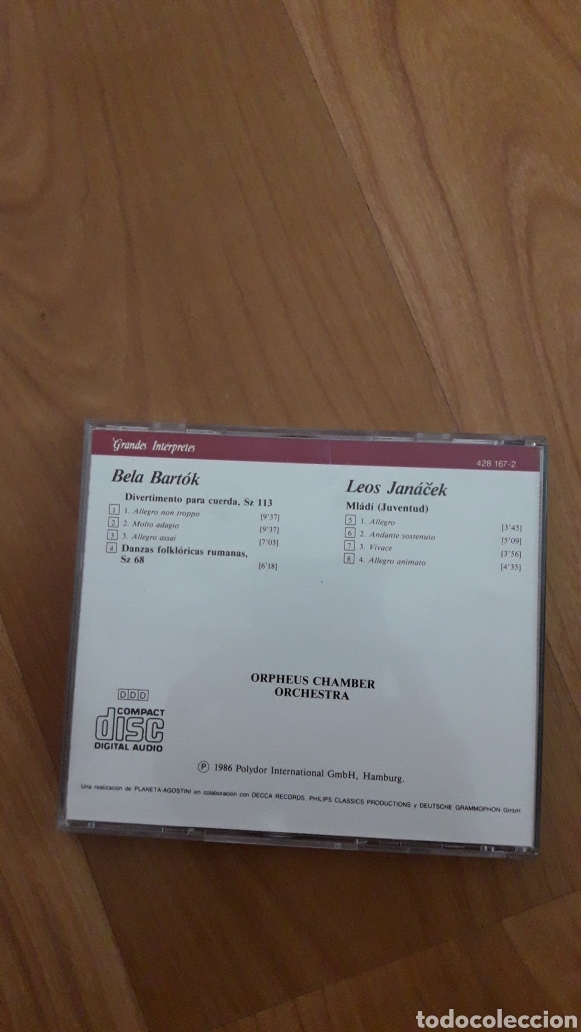 CDs de m&uacute;sica: ORPHEUS CHAMBER ORCHESTRA. BARTOK. JANACEK - Foto 2
