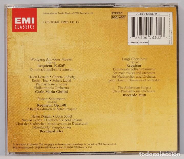 CDs de m&uacute;sica: 2 CD. REQUIEM. MOZART. CHERUBINI. SCHUMANN - Foto 2