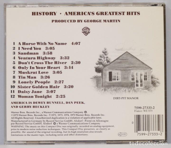 CDs de m&uacute;sica: CD. AMERICA&acute;S GREATEST HITS HISTORY - Foto 2