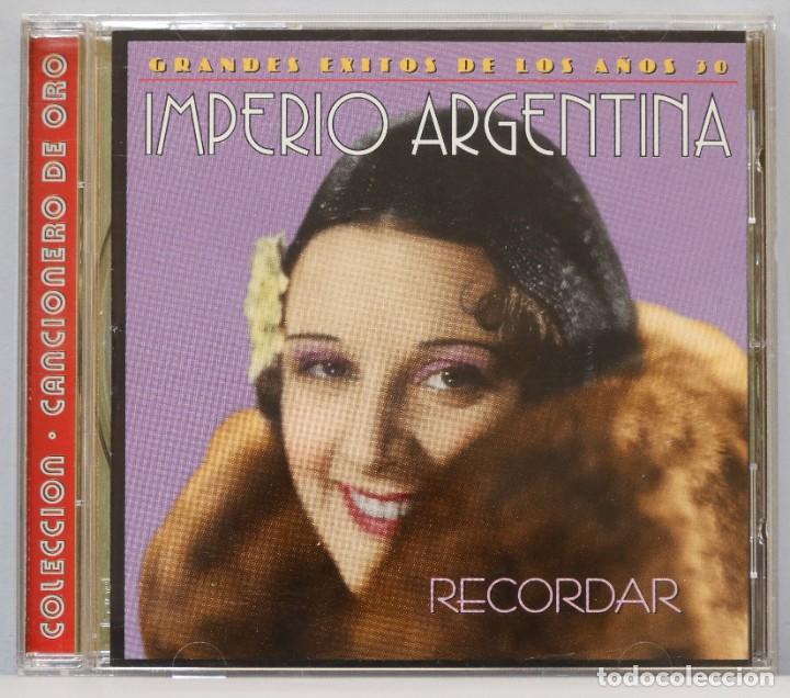 CDs de m&uacute;sica: CD. IMPERIO ARGENTINA. RECORDAR - Foto 1