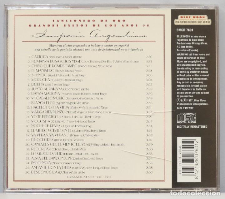 CDs de m&uacute;sica: CD. IMPERIO ARGENTINA. RECORDAR - Foto 2