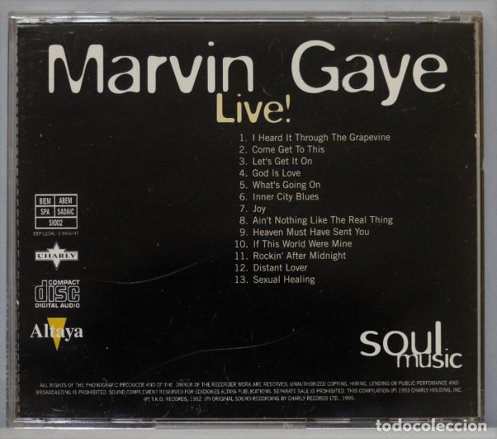 CDs de m&uacute;sica: CD. MARVIN GAYE LIVE - Foto 2