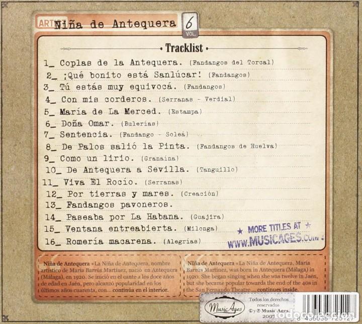 CDs de m&uacute;sica: Ni&ntilde;a De Antequera - CD digipack - Foto 2