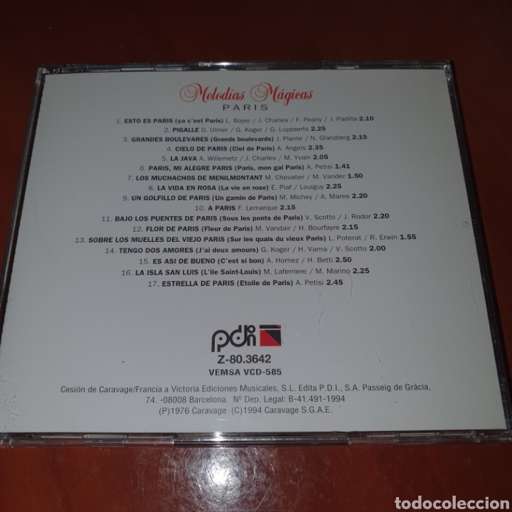 CDs de m&uacute;sica: Melod&iacute;as m&aacute;gicas paris - Foto 2