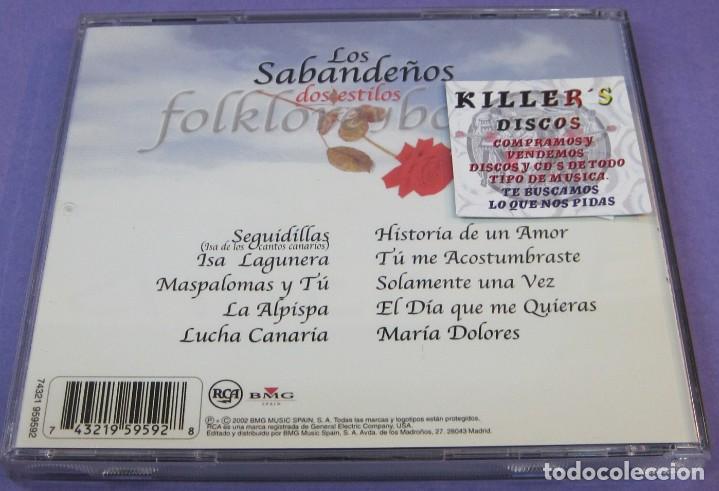CDs de m&uacute;sica: Los Sabande&ntilde;os / Dos Estilos / Folklore y boleros - CD - Foto 2
