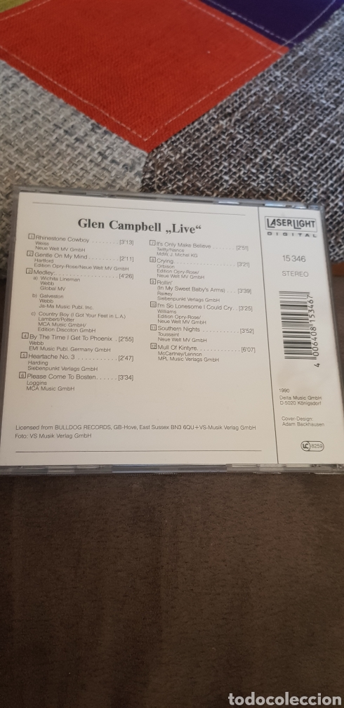 CDs de m&uacute;sica: CD GLEN CAMPBELL (LIVE) - Foto 2