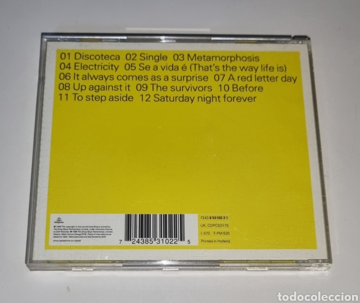 CDs de m&uacute;sica: PET SHOP BOYS / CD / BILINGUAL - Foto 3