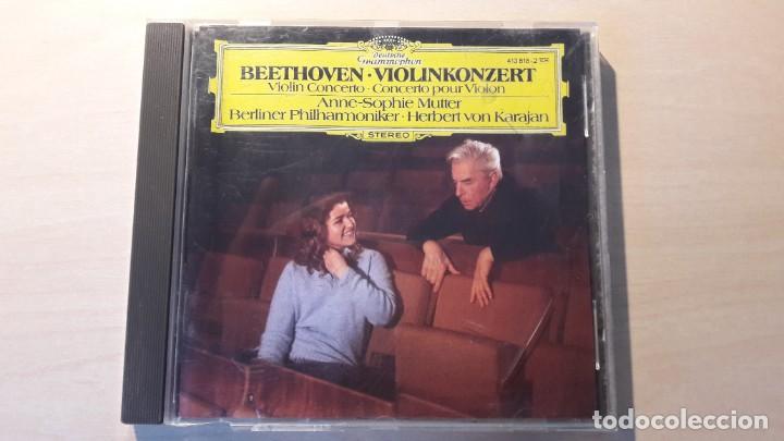 CDs de m&uacute;sica: BEETHOVEN. VIOLINKONCERT. MUTTER. KARAJAN. DG. - Foto 1