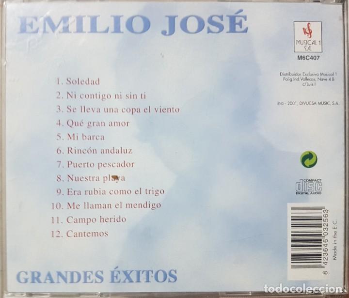CDs de m&uacute;sica: Emilio Jos&eacute; - Grandes &Eacute;xitos - 2001 - Foto 3