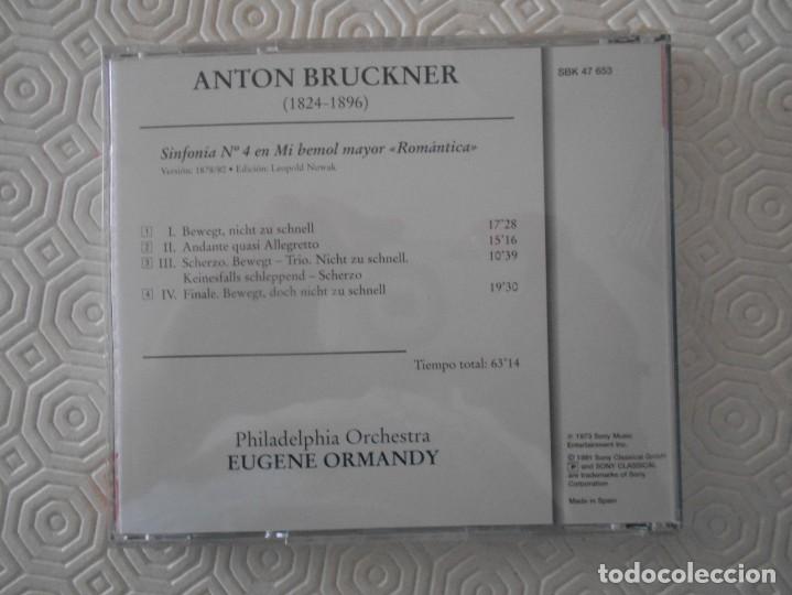 CDs de m&uacute;sica: BRUCKNER. SYMPHONY N&ordm; 4 ROMANTIC. PHILADELPHIA ORCHESTRA. EUGENE ORMANDY. COMPACTO SONY CLASSICAL. - Foto 2