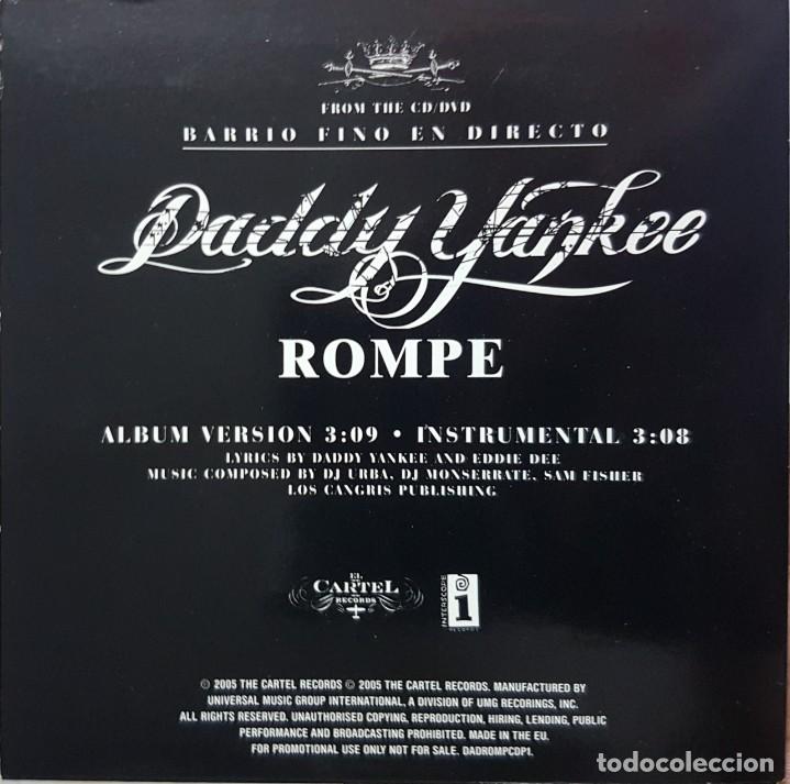 CDs de m&uacute;sica: Daddy Yankee - Rompe - Cd promocional - 2005 - Foto 2
