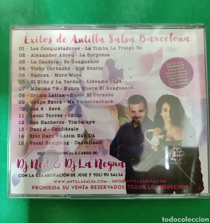 CDs de m&uacute;sica: CD EXITOS DE LA ANTILLA-ESCUELA DE BAILE EN BARCELONA - Foto 2