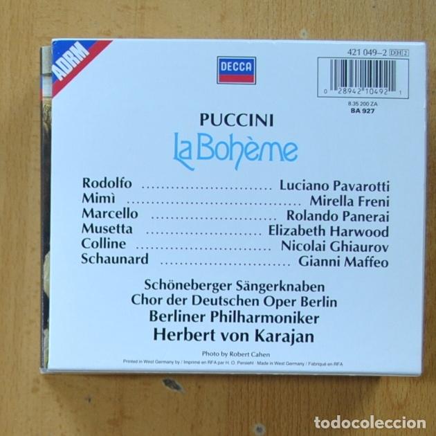 CDs de m&uacute;sica: PUCCINI - LA BOHEME - CD - Foto 2