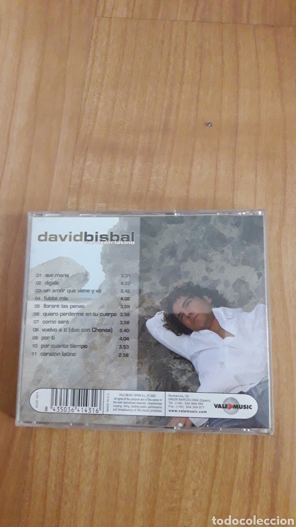 CDs de m&uacute;sica: DAVID BISBAL. CORAZ&Oacute;N LATINO - Foto 2