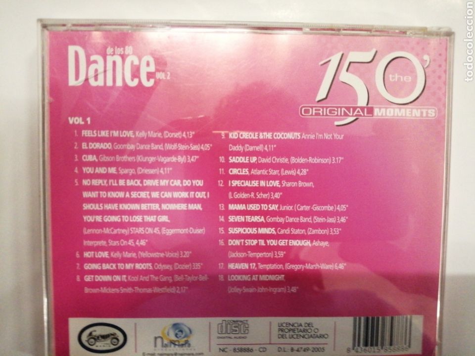 CDs de m&uacute;sica: DANCE DE LOS 80 VOLUMEN 2 18 &Eacute;XITOS - DESCATALOGADO - Foto 2