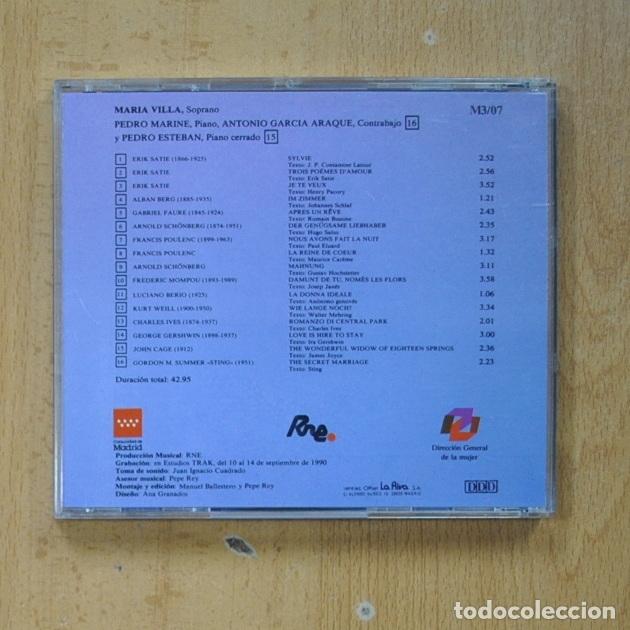 CDs de m&uacute;sica: MARIA VILLA - CANTO - CD - Foto 2