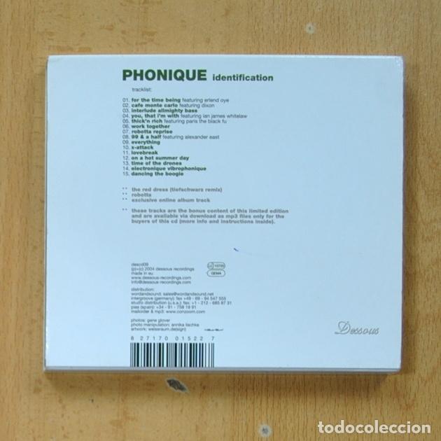 CDs de m&uacute;sica: PHONIQUE - IDENTIFICATION - CD - Foto 2