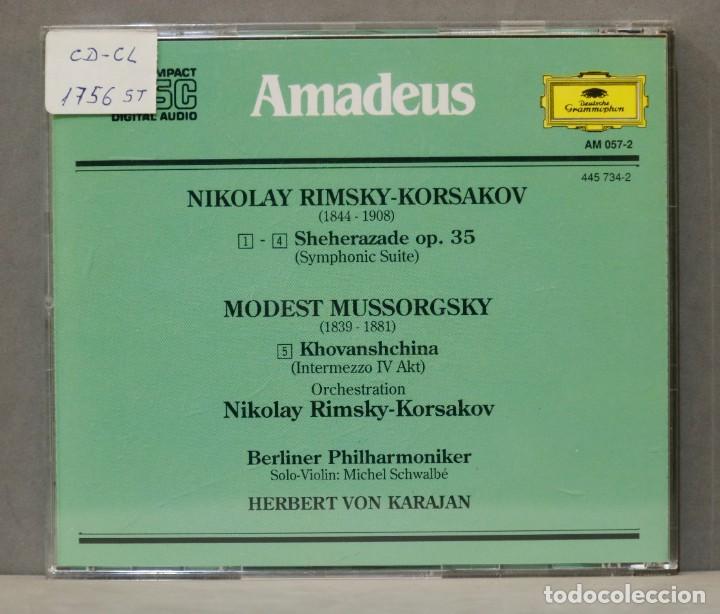 CDs de m&uacute;sica: CD. RIMSKY KORSAKOV. MUSORGSKY. HERBERT VON KARAJAN - Foto 2