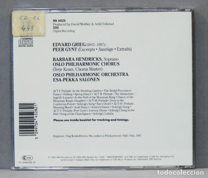 CDs de m&uacute;sica: CD. GRIEG. PEER GYNT. HENDRICKS - Foto 2