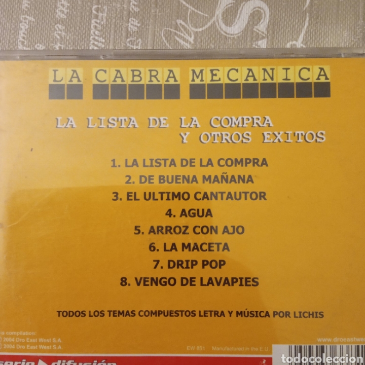 CDs de m&uacute;sica: Cd LA CABRA MECANICA &rdquo; LA LISTA DE LA COMPRA Y OTROS EXITOS&rdquo; - Foto 2