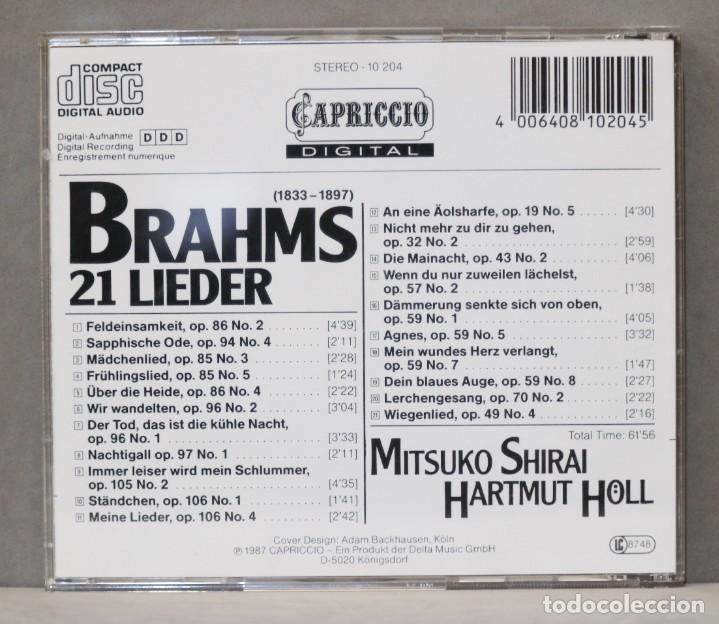 CDs de m&uacute;sica: CD. 21 LIEDER. BRAHMS. SHIRAI. HOLL - Foto 2