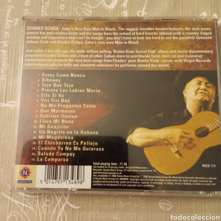 CDs de m&uacute;sica: Cd ELIADES OCHOA &rdquo; LA COLECCI&Oacute;N CUBANA&rdquo; - Foto 3