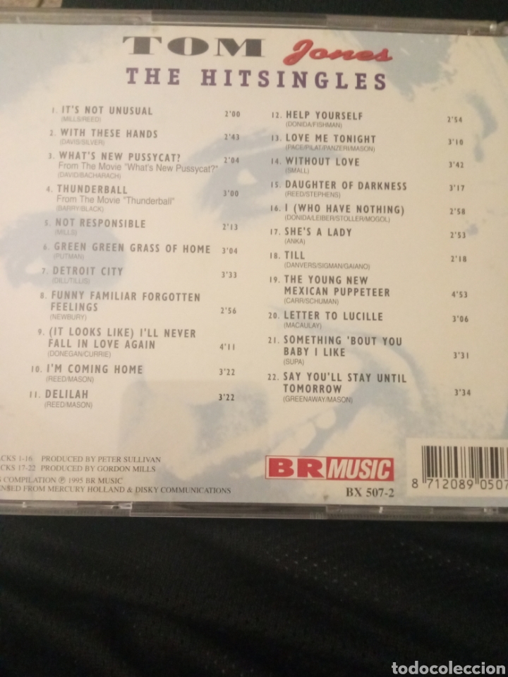 CDs de m&uacute;sica: Cd TOM JONES &rdquo;COMPILACI&Oacute;N THE HITSINGLES&rdquo; - Foto 2