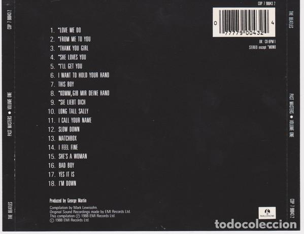 CDs de m&uacute;sica: THE BEATLES. PAST MASTERS. VOLUME ONE - Foto 2