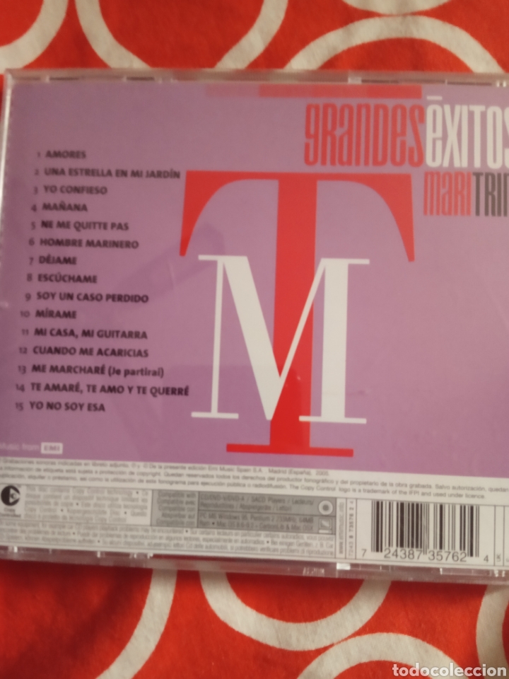 CDs de m&uacute;sica: Cd MARI TRINI &rdquo; GRANDES EXITOS &rdquo; - Foto 2
