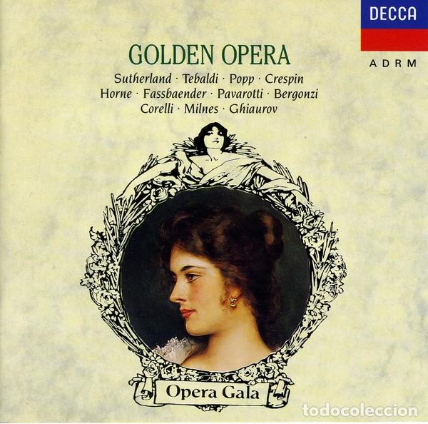 CDs de m&uacute;sica: Golden Opera. Sutherland. Tebaldi. Pavarotti. Corelli. CD. Decca 1989 - Foto 1